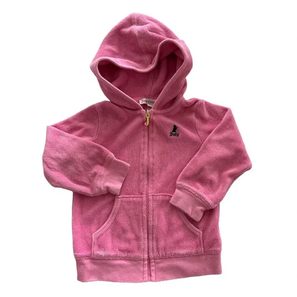 Juicy Couture 24 Month Pink 2 Piece Sweat Pants And Hoody jacket velour - Picture 2 of 9